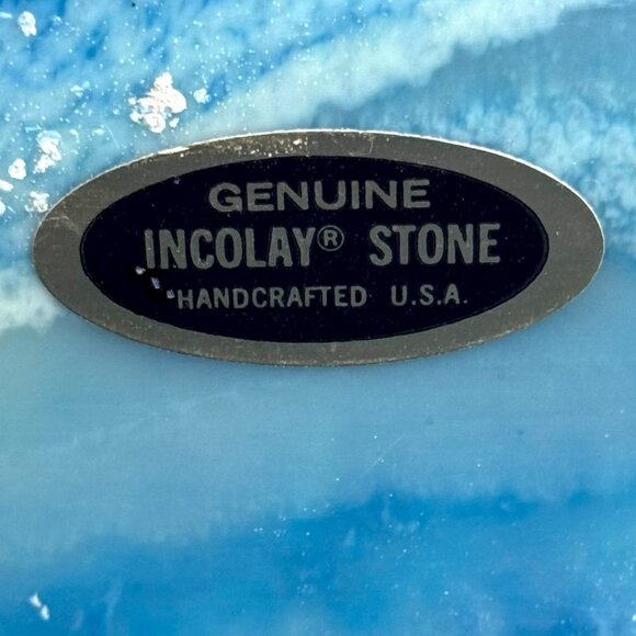 Nautical Sailing Clipper Ships Incolay Stone Jewelry Keepsake Box Large Usa 12" - Picture 4 of 16